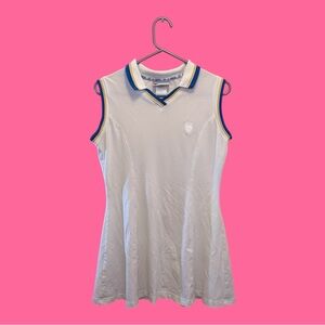 VINTAGE Y2K K-SWISS WHITE SHORT SLEEVELESS WOMENS TENNIS COUNTRY CLUB ESC DRESS